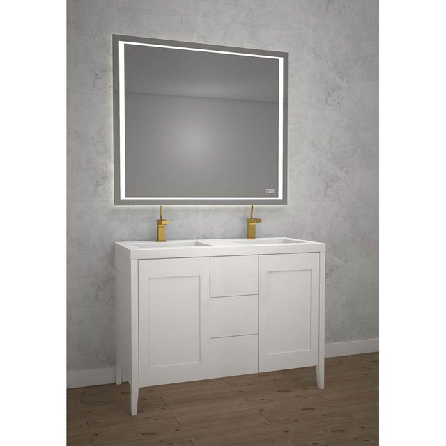 Madeli - Madeli Encore 48D'' Free Standing Vanity White - No Handles - White