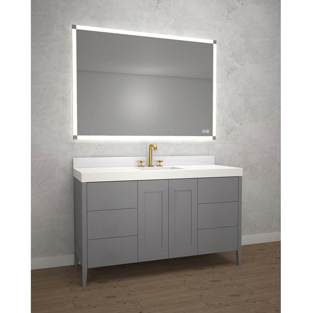 Madeli - Madeli Encore 60C'' Free Standing Vanity Studio Grey - No Handles - Studio Gray