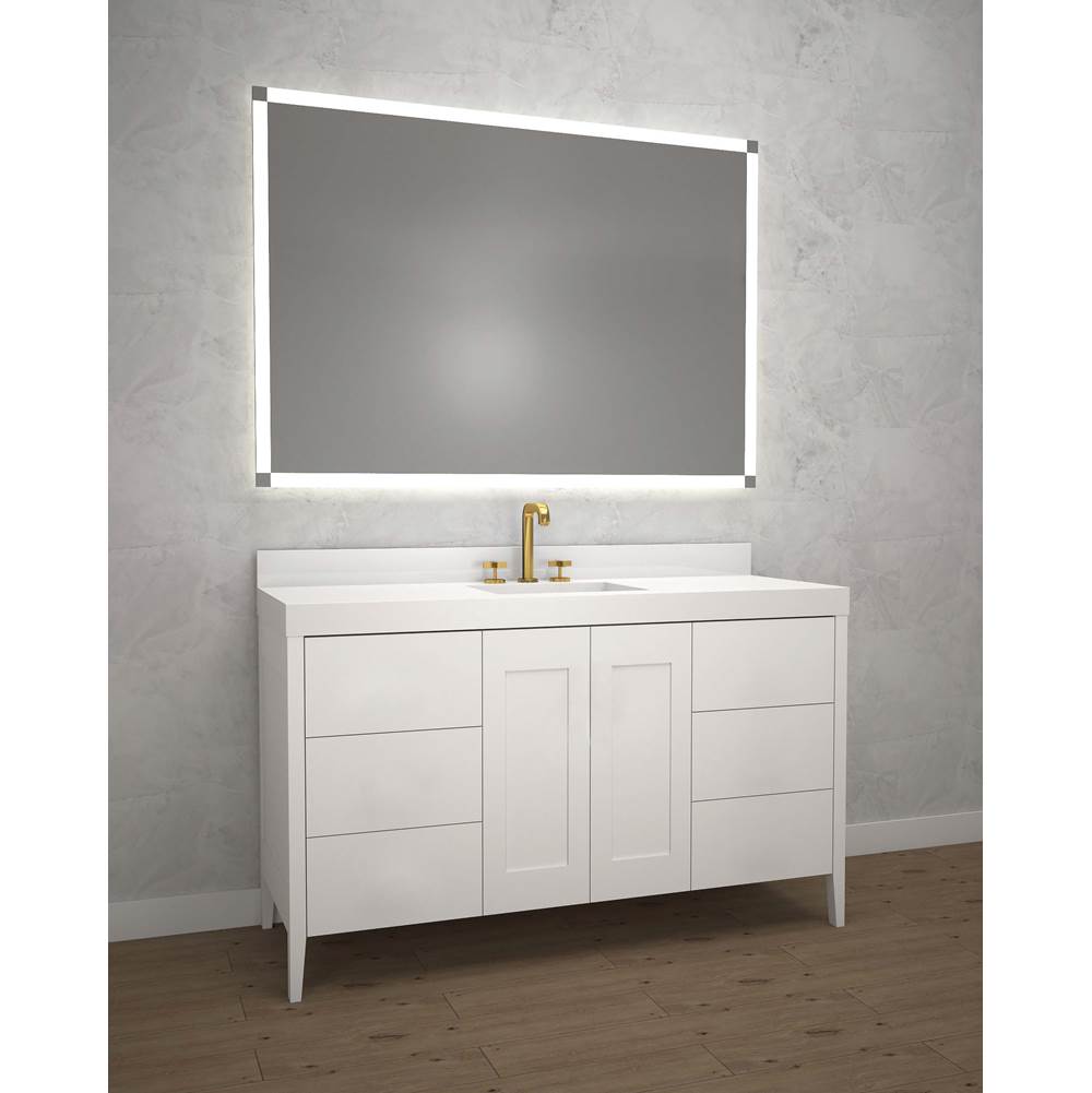 Madeli - Madeli Encore 60C'' Free Standing Vanity White - No Handles - White