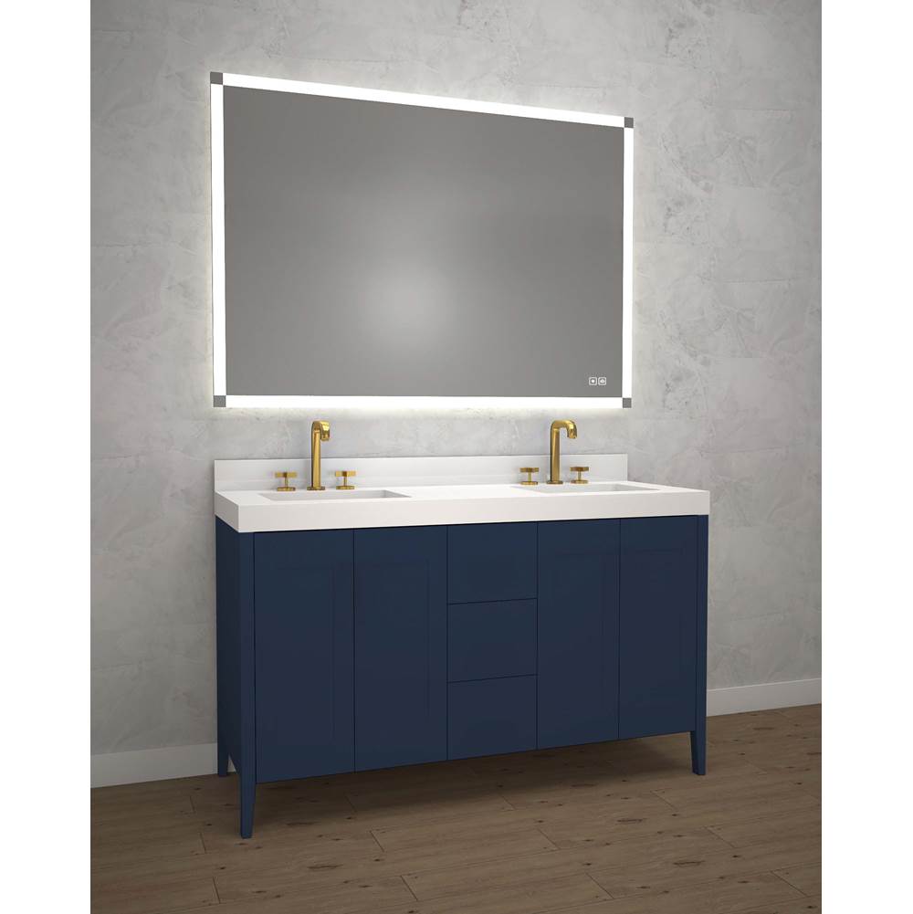 Madeli - Madeli Encore 60D'' Free standing Vanity Sapphire - No Handles - Sapphire
