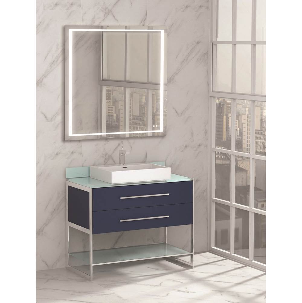 Madeli - Madeli Silhouette 42'' Free Standing Vanity Sapphire/HW: Brushed Nickel(BN) - Sapphire With Brushed Nickel