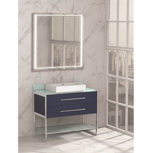 Madeli - Madeli Silhouette 42'' Free Standing Vanity Sapphire/HW: Brushed Nickel(BN) - Sapphire With Brushed Nickel