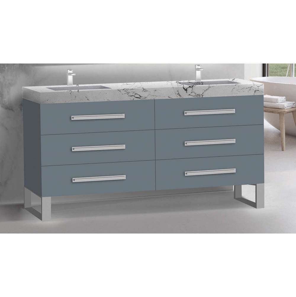 Madeli - Madeli Icon 72'' Free standing Vanity Cabinet in Studio Grey/HW: Matte Black(MB) - Studio Gray With Matte Black