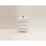 Madeli - Madeli Villa 24'' Wall hung  Vanity Cabinet in White/HW: Polished Chrome(PC) - White With Polished Chrome