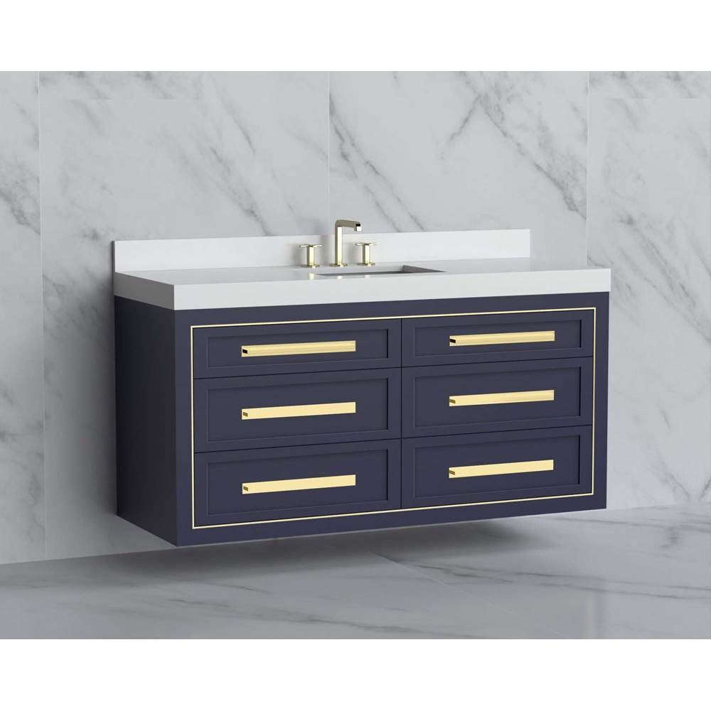 Madeli - Madeli Renaissance 60C'' Wall hung Vanity Cabinet in Sapphire/HW: Handles Matte Black(MB) - Sapphire With Matte Black