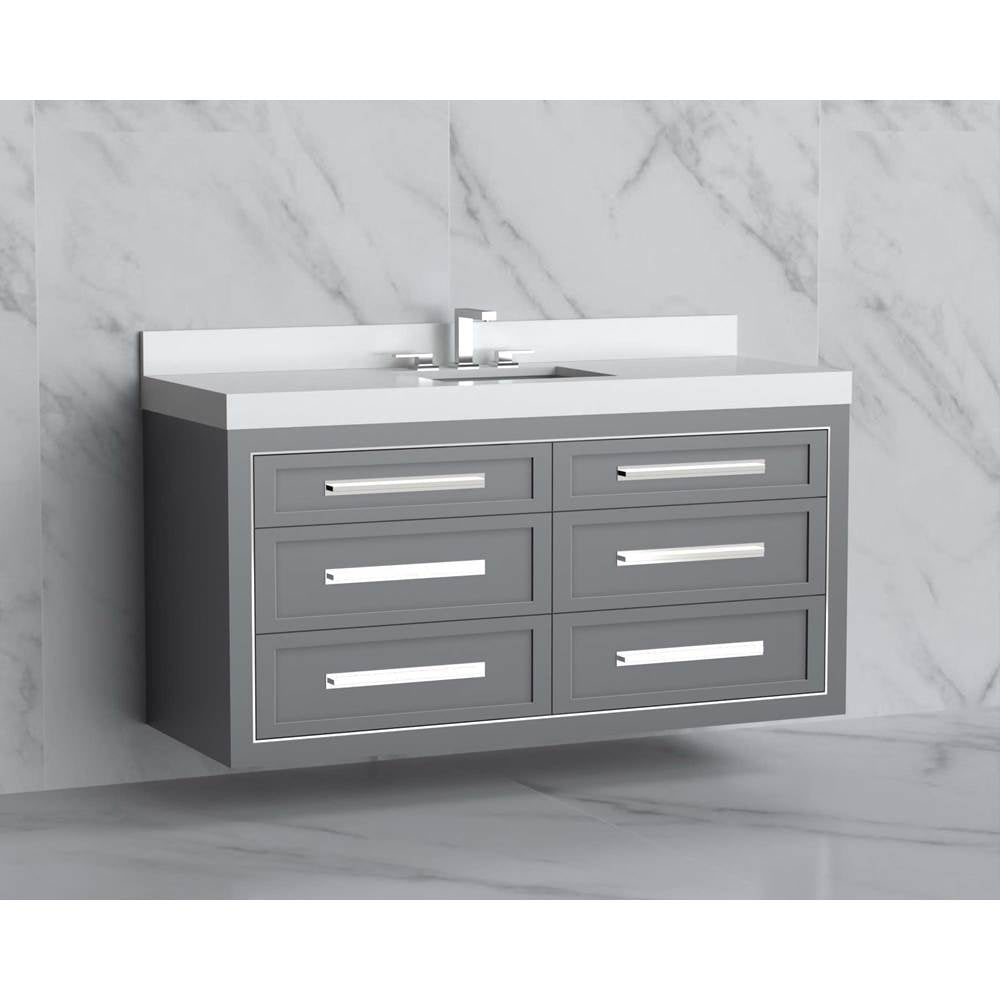 Madeli - Madeli Renaissance 60C'' Wall hung Vanity Cabinet in  Studio Grey/HW: Handles Brushed Nickel(BN) - Studio Gray With Brushed Nickel