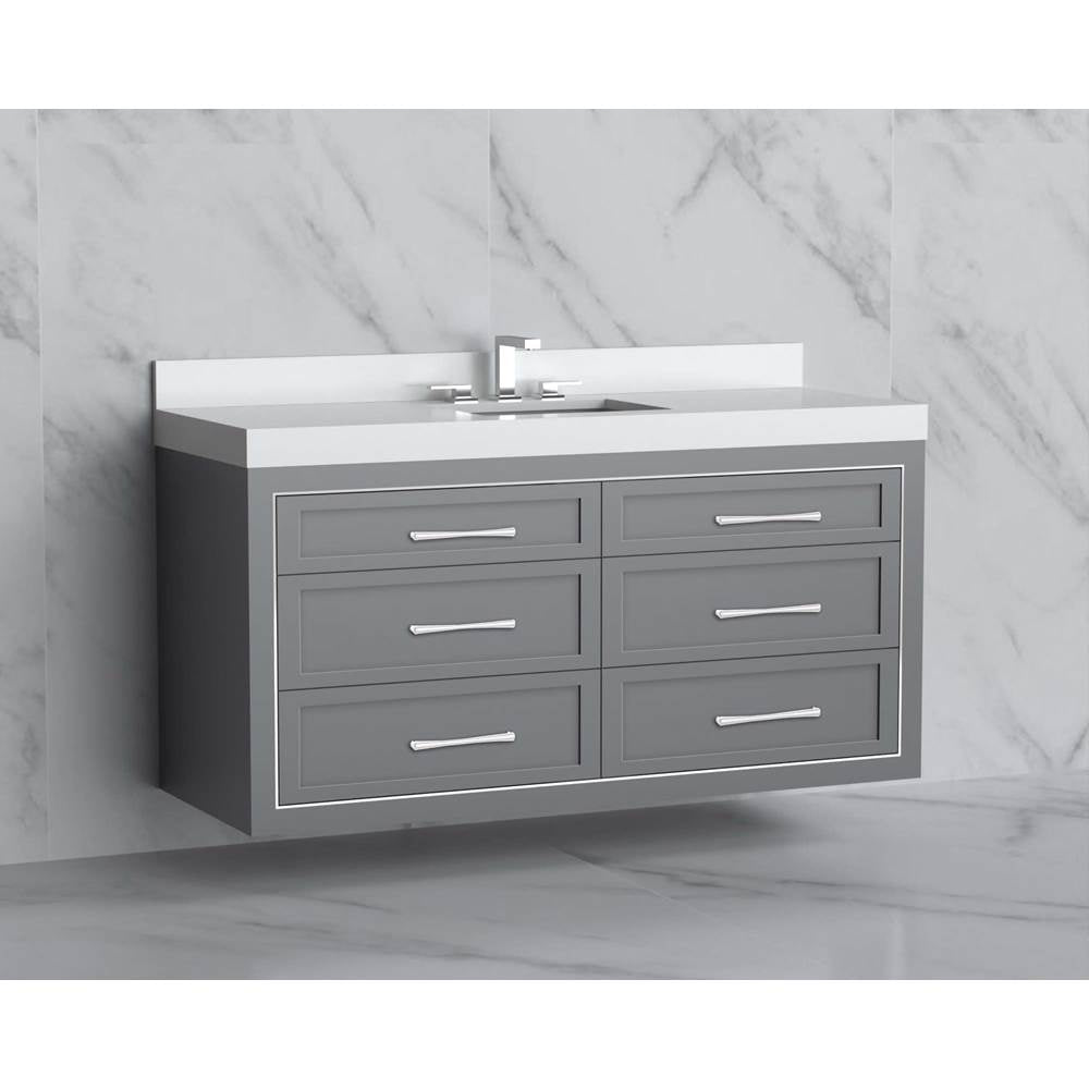 Madeli - Madeli Renaissance 60C'' Wall hung Vanity Cabinet in Studio Grey/HW: Handles Matte Black(MB) - Studio Gray With Matte Black