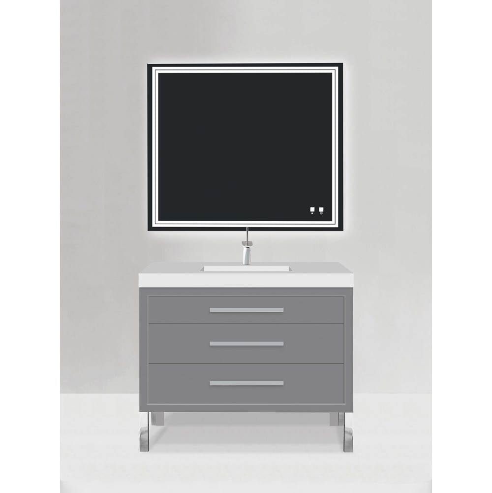 Madeli - Madeli Estate 42'' Free standing Vanity Cabinet in Studio Grey/HW: Brushed Nickel(BN) - Studio Gray With Brushed Nickel
