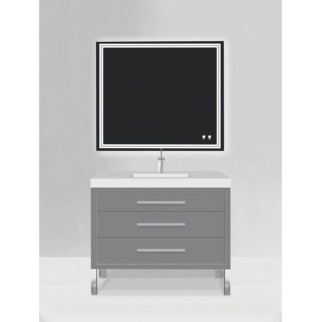 Madeli - Madeli Estate 42'' Free standing Vanity Cabinet in Studio Grey/HW: Brushed Nickel(BN) - Studio Gray With Brushed Nickel