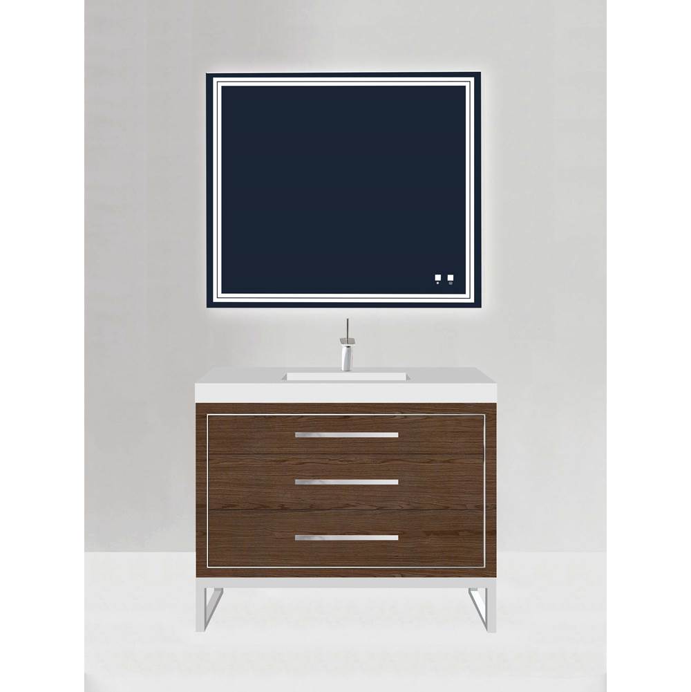 Madeli - Madeli Estate 48C'' Free standing Vanity Cabinet in Brandy/HW: Polished Chrome(PC) - Brandy With Polished Chrome
