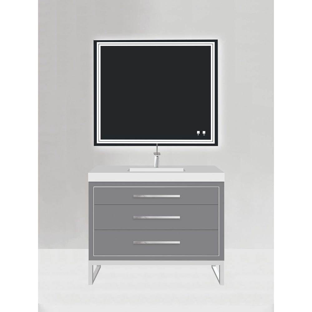 Madeli - Madeli Estate 48C'' Free standing Vanity Cabinet in Studio Grey/HW: Polished Chrome(PC) - Studio Gray With Polished Chrome