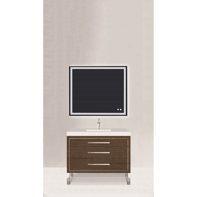 Madeli - Madeli Estate 48C'' Free standing Vanity Cabinet in Brandy/HW: Matte Black(MB) - Brandy With Matte Black