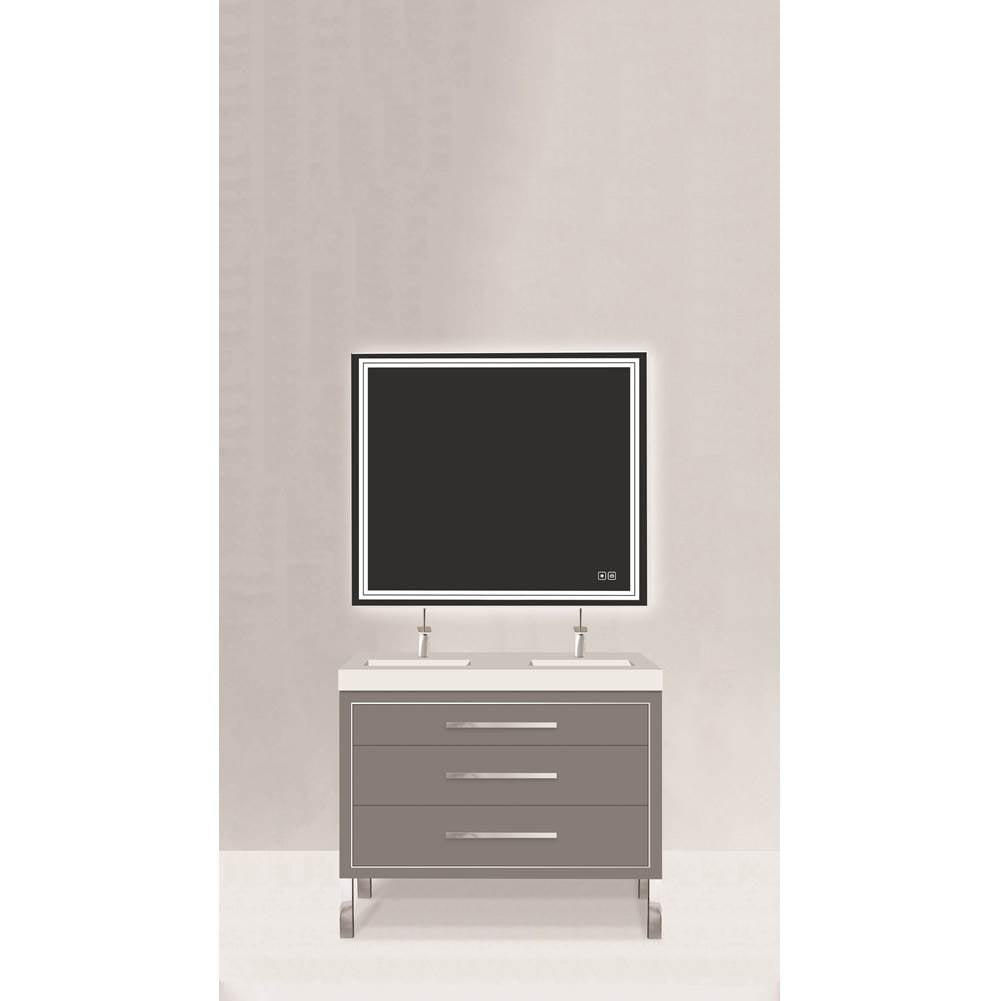 Madeli - Madeli Estate 48D'' Free standing Vanity Cabinet in Grey/HW: Brushed Nickel(BN) - Studio Gray With Brushed Nickel
