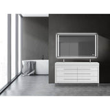 Madeli - Madeli Estate 72'' Free standing Vanity Cabinet in White/HW: Polished Chrome(PC) - White With Polished Chrome