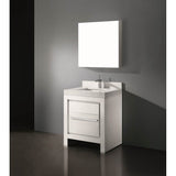 Madeli - Madeli Vicenza 30'' Free Standing White/HW: Polished Nickel(PN) - White With Polished Nickel