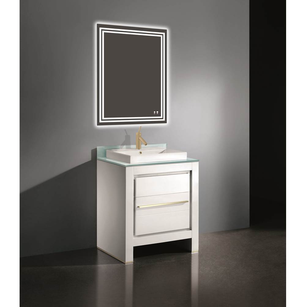 Madeli - Madeli Vicenza 30'' Free Standing White/HW: Satin Brass(SB) - White With Satin Brass