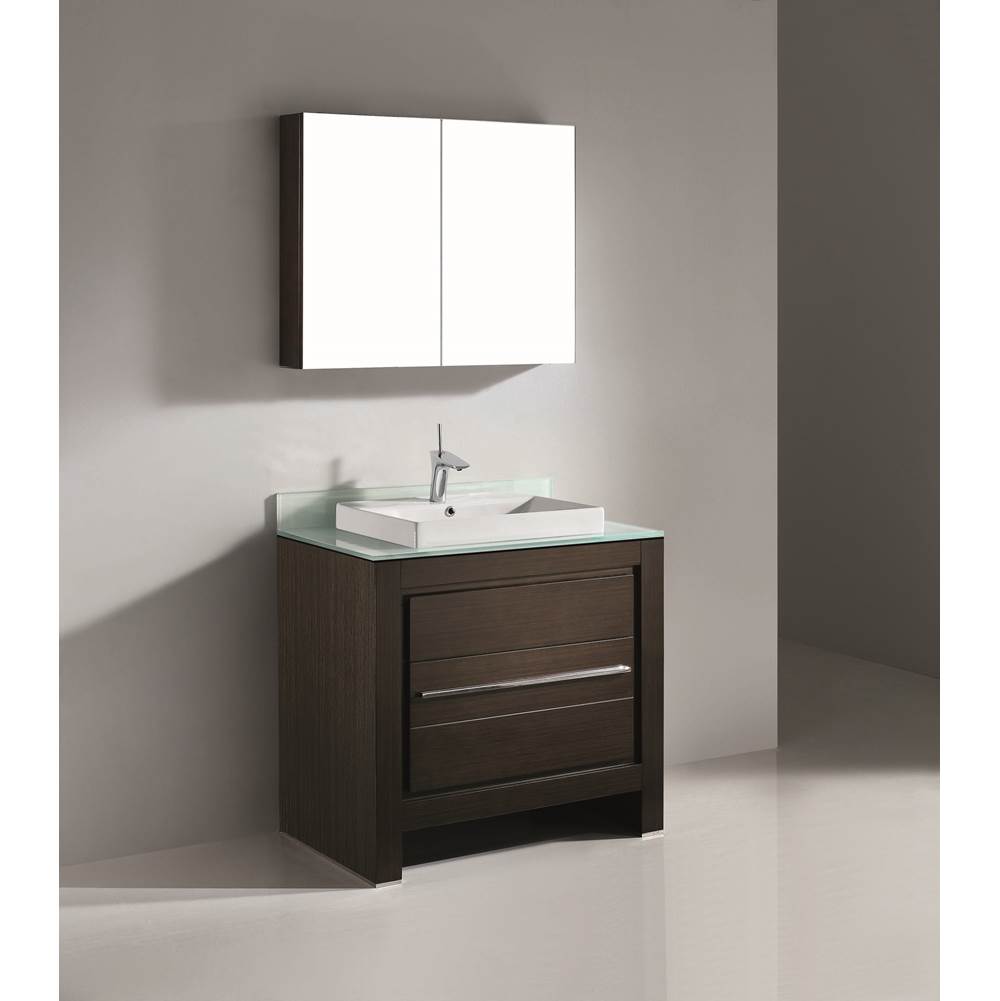 Madeli - Madeli Vicenza 36'' Free Standing Walnut/HW: Brushed Nickel(BN) - Walnut With Brushed Nickel
