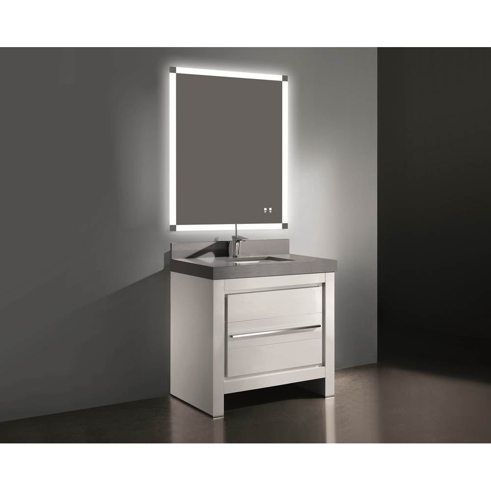 Madeli - Madeli Vicenza 36'' Free Standing White/HW: Polished Chrome(PC) - White With Polished Chrome