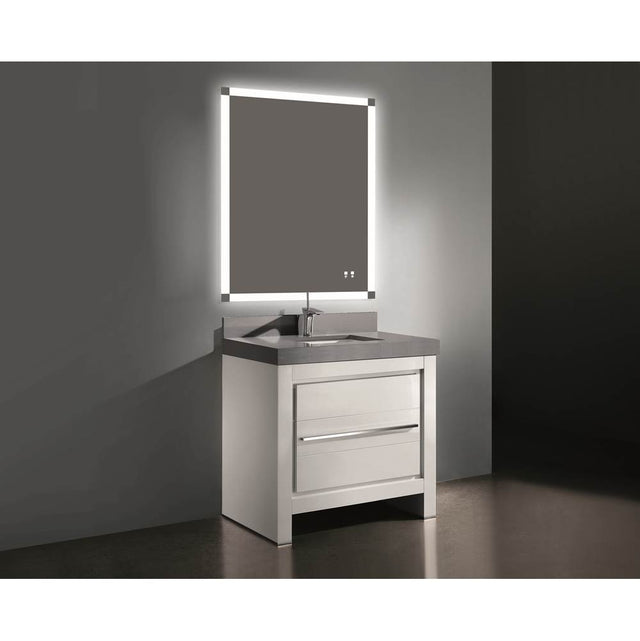 Madeli - Madeli Vicenza 36'' Free Standing White/HW: Polished Chrome(PC) - White With Polished Chrome