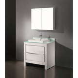 Madeli - Madeli Vicenza 42'' Free Standing White/HW: Brushed Nickel(BN) - White With Brushed Nickel