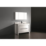 Madeli - Madeli Vicenza 48C'' Free Standing White/HW: Matte Black(MB) - White With Matte Black