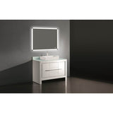 Madeli - Madeli Vicenza 48C'' Free Standing White/HW: Polished Chrome(PC) - White With Polished Chrome