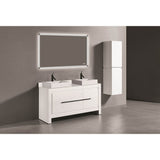 Madeli - Madeli Vicenza 60CD'' Free Standing White/HW: Matte Black(MB) - White With Matte Black
