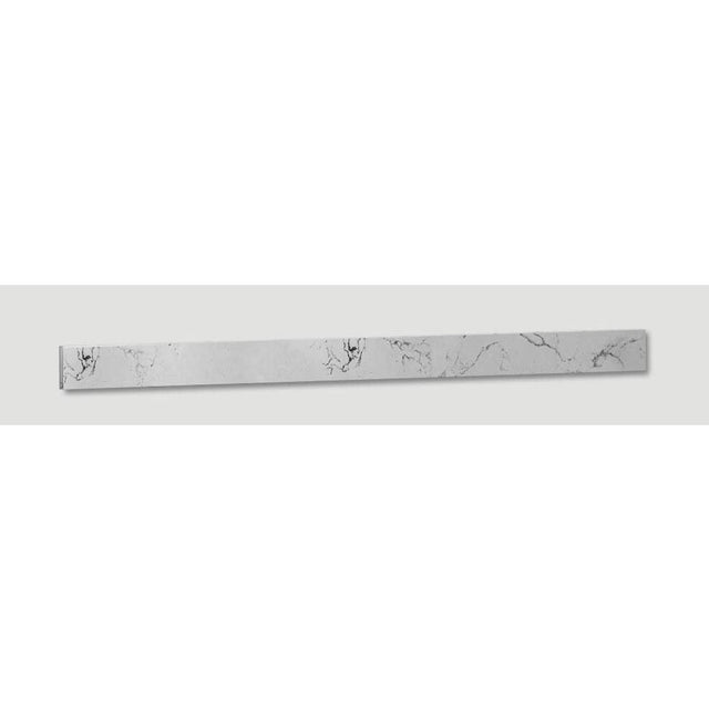 Madeli - Madeli Quartzstone Backsplash, 30'' x 4'' x 3/4'', White Carrara - White Carrara