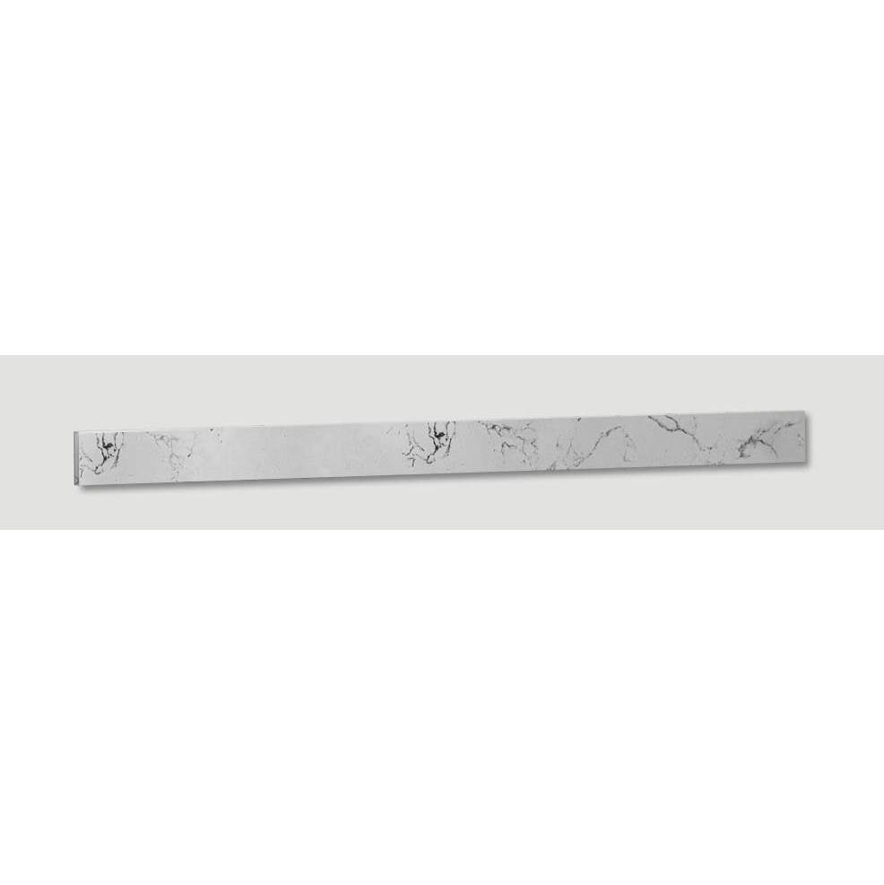 Madeli - Madeli Quartzstone Backsplash, 72'' x 4'' x 3/4'', White Carrara - White Carrara