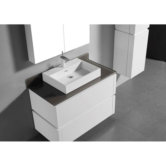 Madeli - Madeli Tempered Glass  Countertop,  42'' x 22'' x 5/8'', Smoke Grey, - Smoke Grey