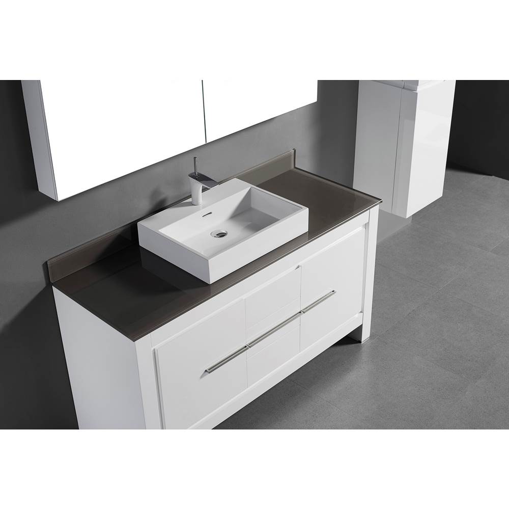 Madeli - Madeli Tempered Glass  Countertop,  60'' x 22'' x 5/8'', Smoke Grey, - Smoke Grey