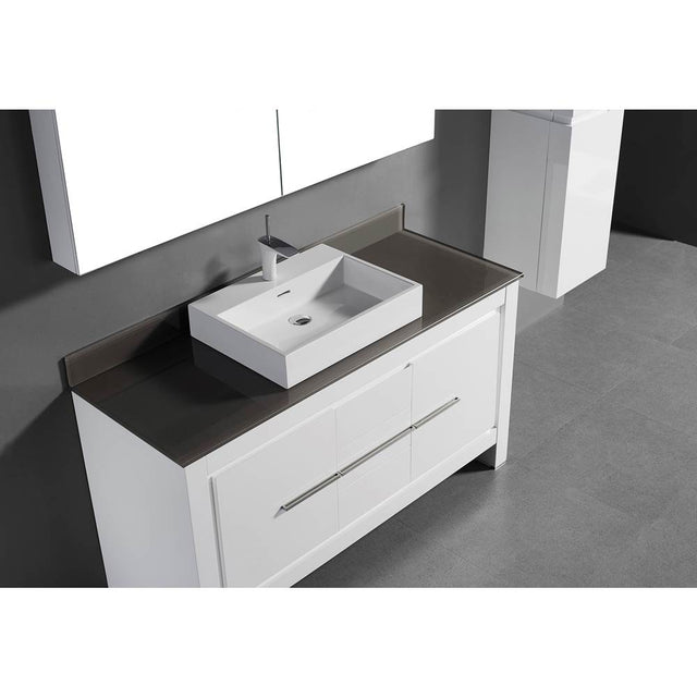 Madeli - Madeli Tempered Glass  Countertop,  60'' x 22'' x 5/8'', Smoke Grey, - Smoke Grey