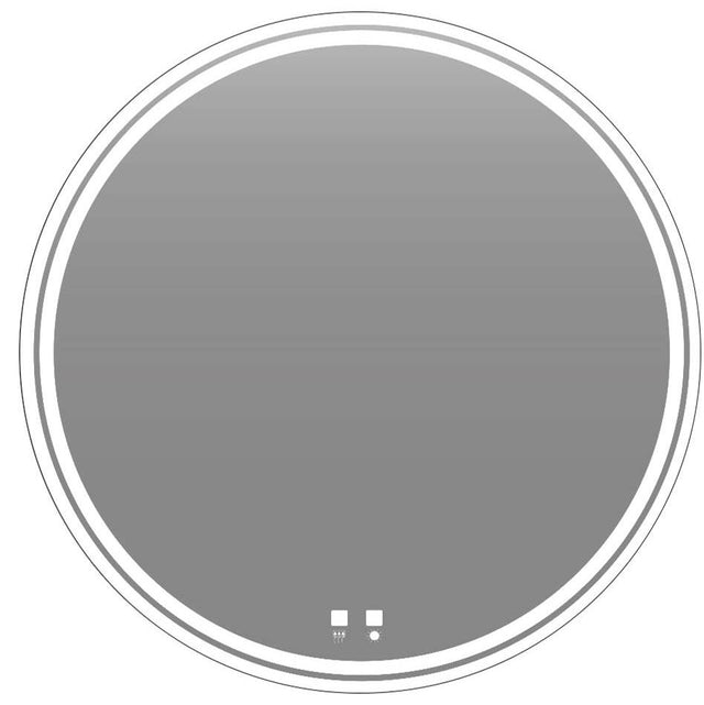 Madeli - Madeli Lunar Lighted Slique Mirror, 30'' x 7/8'', Round, 2700/4000K Temperature, Deffoger, Dimmable