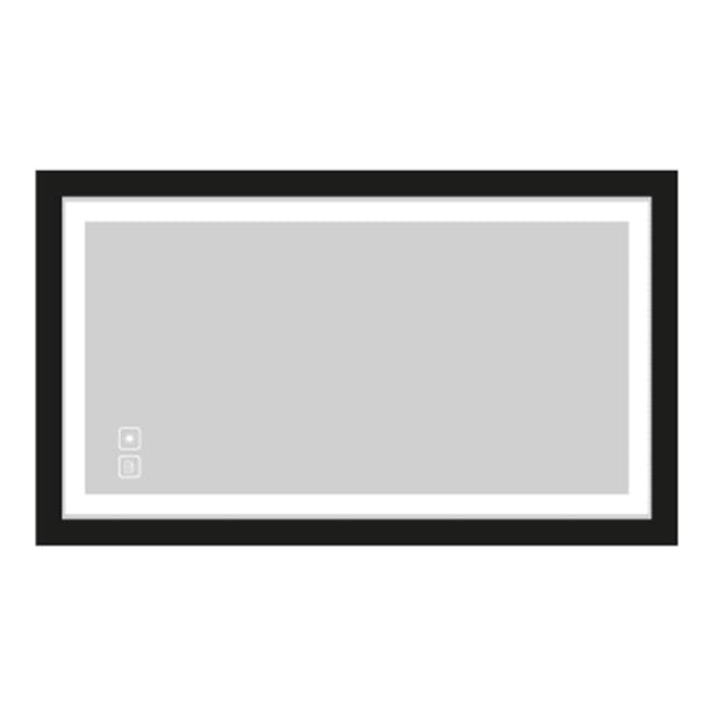 Madeli - Madeli Portrait Lighted Slique Mirror, 24'' x 42'' x 7/8'', Rectangular, Frame in Polished Chrome, 2700/4000K Temperature, Deffoger, Dimmable - Polished Chrome
