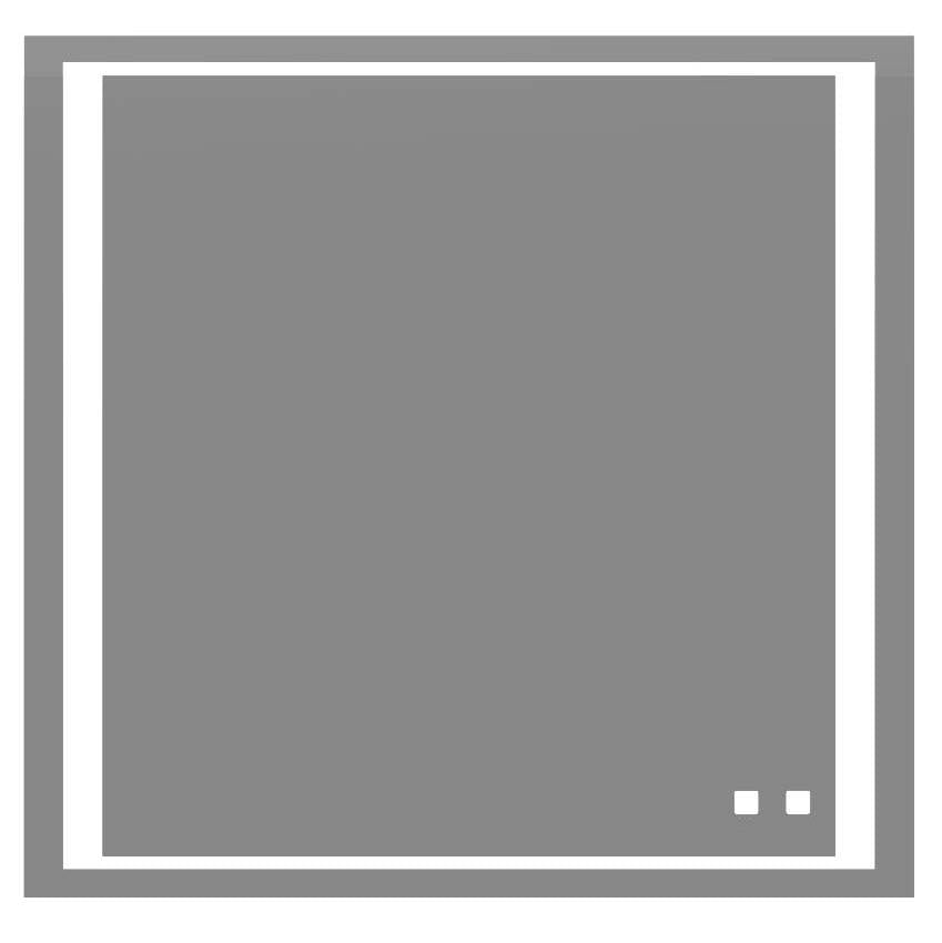Madeli - Madeli Sanctuary Lighted Slique Mirror, 36'' x 36'' x 7/8'', Rectangular, 2700/4000K Temperature, Deffoger, Dimmable