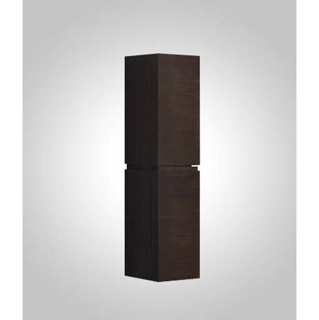 Madeli - Madeli Urban 16''W x 15''D x 60''H Wall Hung Linen Cabinet R Hinged in Walnut - Walnut