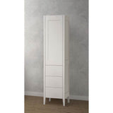 Madeli - Madeli Encore 18''W x 18''D x 76''H Free Standing Linen Cabinet R Hinged In White/HW:  No Handles - White