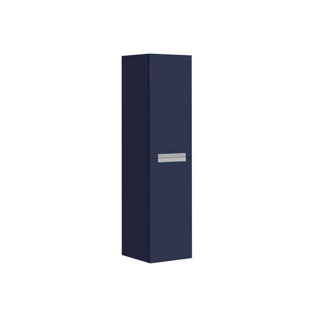 Madeli - Madeli Urban 20''W x 18''D x 71''H Wall Hung Linen Cabinet L Hinged in Sapphire/HW: Brushed Nickel(BN) - Sapphire With Brushed Nickel