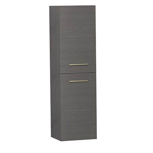 Madeli - Madeli Omni 20''W x 18''D x 71''H Wall Hung Linen Cabinet R Hinged in Ash Grey/HW: Polished Chrome(PC) - Ash Gray With Polished Chrome