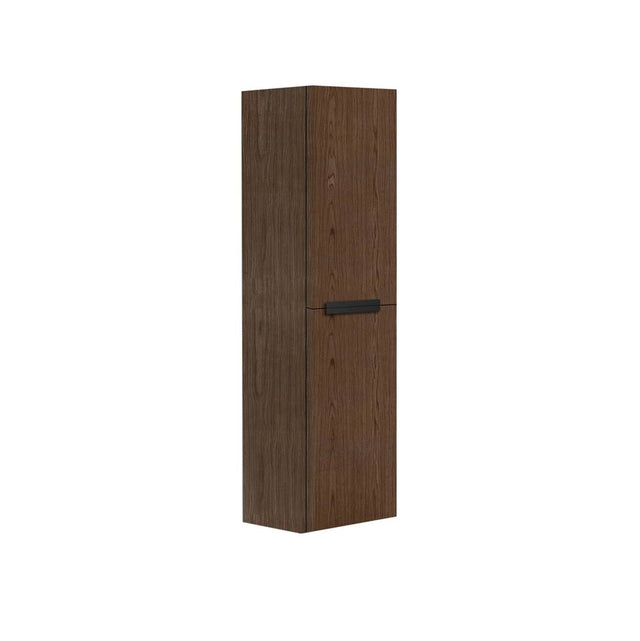 Madeli - Madeli Urban 20''W x 18''D x 71''H Wall Hung Linen Cabinet R Hinged in Brandy/HW: Matte Black(MB) - Brandy With Matte Black