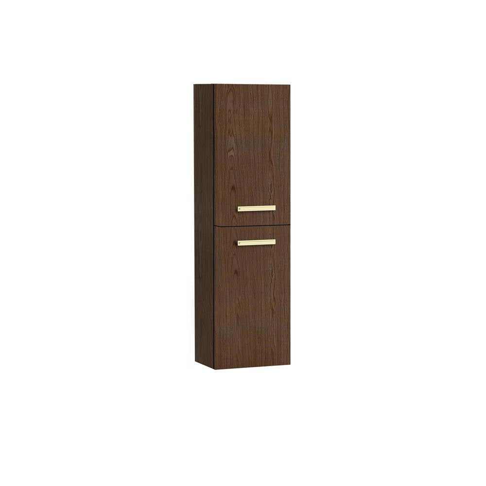 Madeli - Madeli Omni 20''W x 18''D x 71''H Wall Hung Linen Cabinet R Hinged in Brandy/HW: Polished Nickel(PN) - Brandy With Polished Nickel