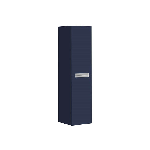 Madeli - Madeli Urban 20''W x 18''D x 71''H Wall Hung Linen Cabinet R Hinged in Sapphire/HW: Brushed Nickel(BN) - Sapphire With Brushed Nickel