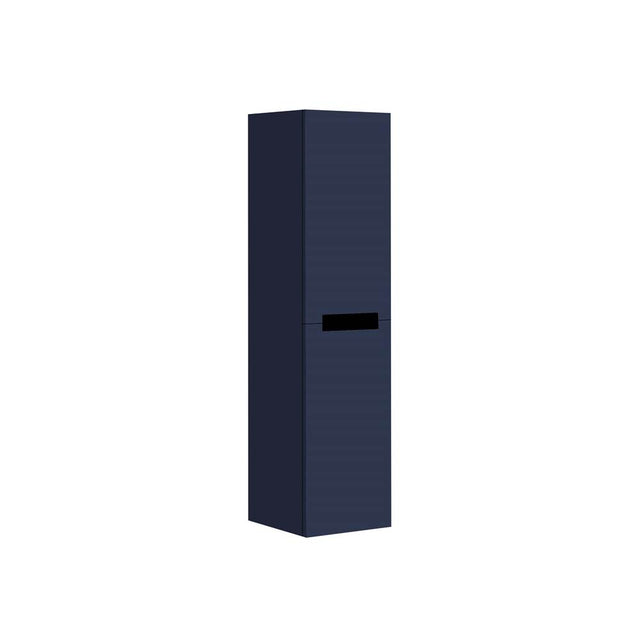 Madeli - Madeli Urban 20''W x 18''D x 71''H Wall Hung Linen Cabinet R Hinged in Sapphire/HW: Matte Black(MB) - Sapphire With Matte Black