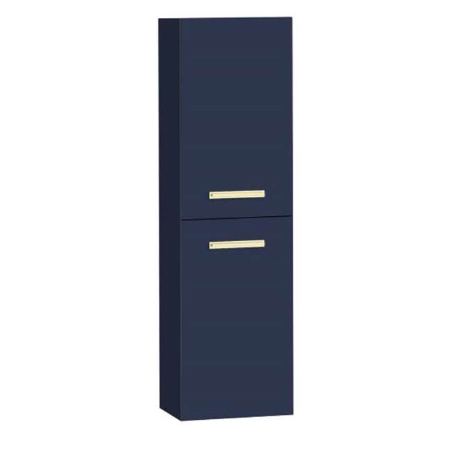 Madeli - Madeli Omni 20''W x 18''D x 71''H Wall Hung Linen Cabinet R Hinged in Sapphire/HW: Matte Black(MB) - Sapphire With Matte Black