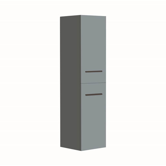 Madeli - Madeli Omni 20''W x 18''D x 71''H Wall Hung Linen Cabinet R Hinged in Studio Grey/HW: Polished Nickel(PN) - Studio Gray With Polished Nickel
