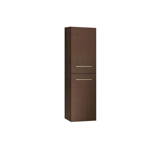 Madeli - Madeli Omni 20''W x 18''D x 71''H Wall Hung Linen Cabinet R Hinged in Walnut/HW: Brushed Nickel(BN) - Walnut With Brushed Nickel