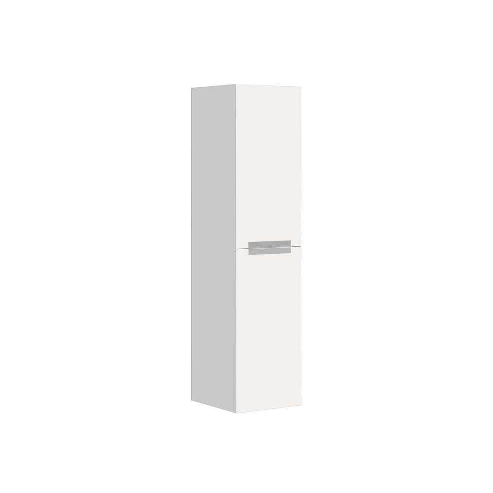 Madeli - Madeli Urban 20''W x 18''D x 71''H Wall Hung Linen Cabinet R Hinged in White/HW: Polished Chrome(PC) - White With Polished Chrome