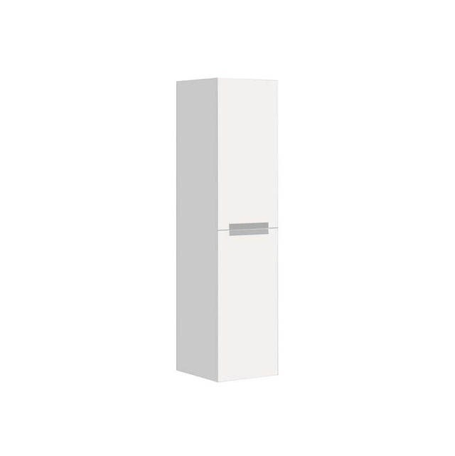 Madeli - Madeli Urban 20''W x 18''D x 71''H Wall Hung Linen Cabinet R Hinged in White/HW: Polished Chrome(PC) - White With Polished Chrome