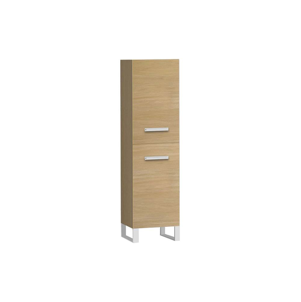Madeli - Madeli Savvy 20''W x 18''D x 76''H Free Standing Linen Cabinet L Hinged in Natural Oak/HW: Polished Nickel(PN) - Natural Oak With Polished Nickel