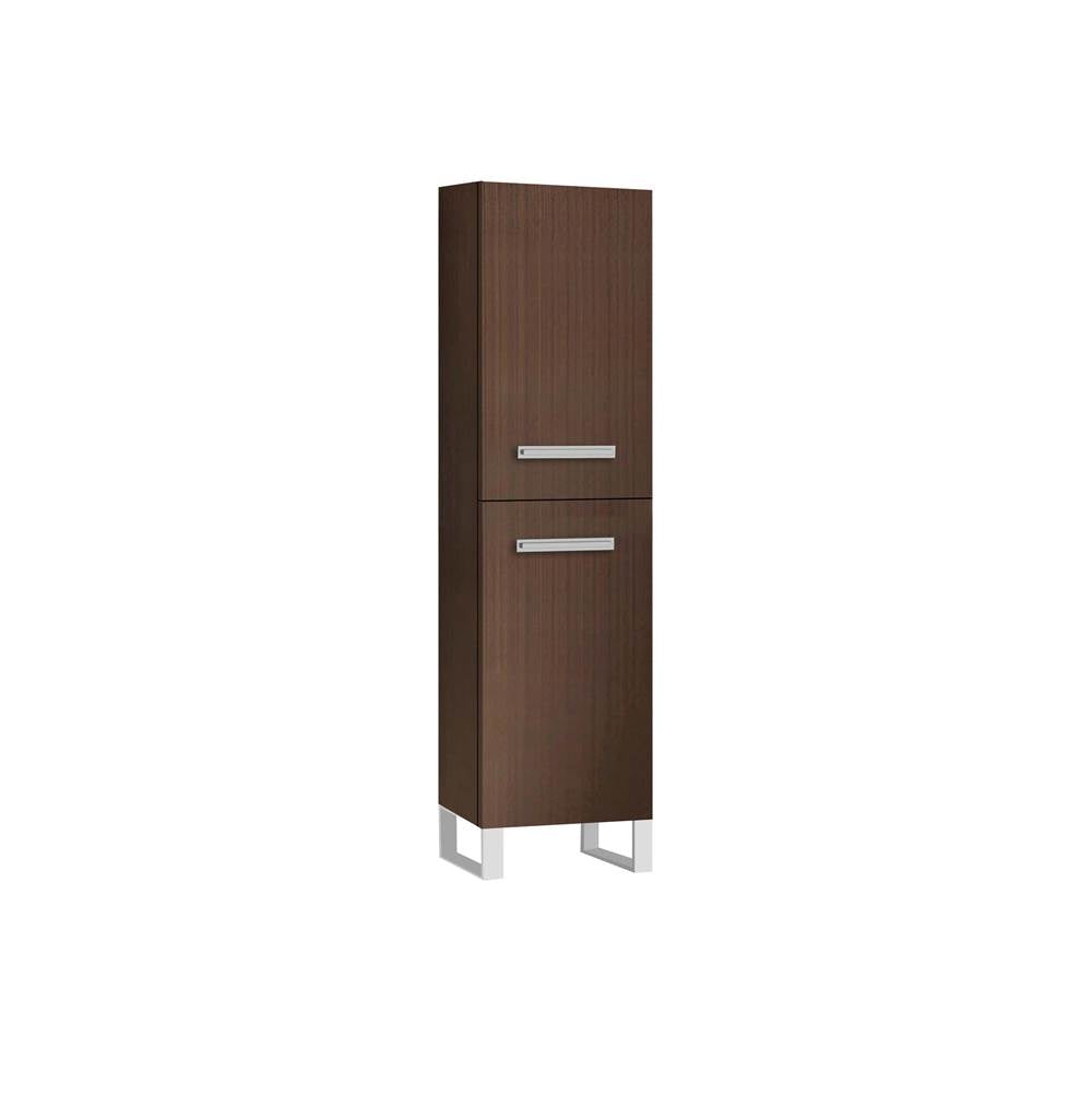Madeli - Madeli Savvy 20''W x 18''D x 76''H Free Standing Linen Cabinet L Hinged in Walnut/HW: Matte Black(MB) - Walnut With Matte Black